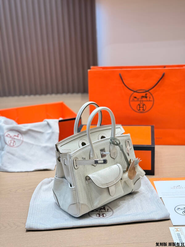 Hermes Birkin Cargo White canvas and leather everyday — Top Quality Replica