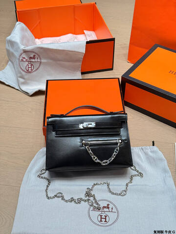 Hermes Kelly Danse Black crossbody AAA Quality Replica