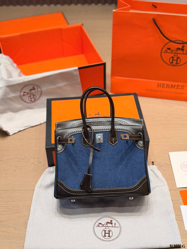 Hermes Birkin Ebony and denim everyday — AAA Quality Replica