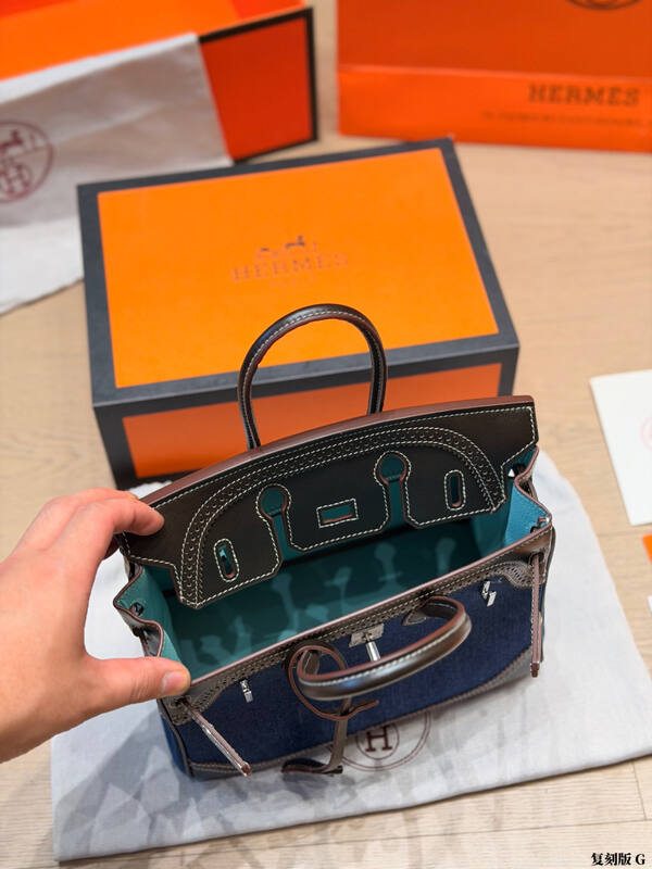 Hermes Birkin Ebony and denim everyday — AAA Quality Replica