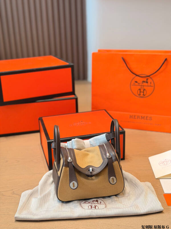 Hermes Birkin 25 Beige and Brown handbag — Premium Replica