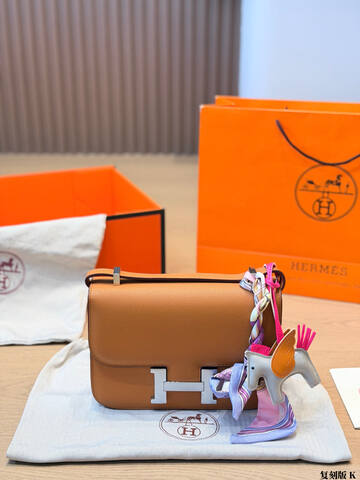 Hermes Constance Gold brown shoulder Premium Replica