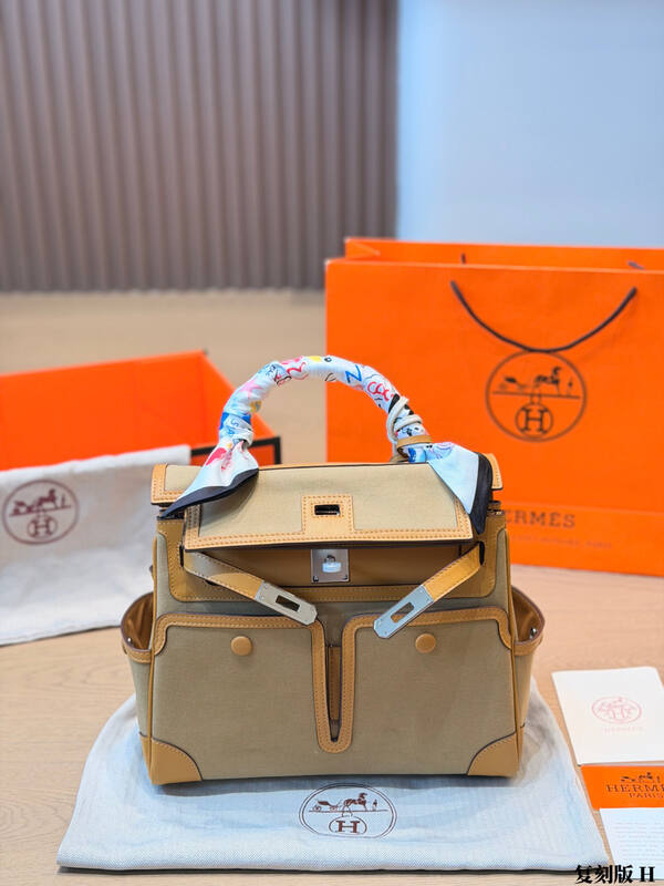 Hermes Cargo Birkin Toile and tan 28 tote — Premium Replica
