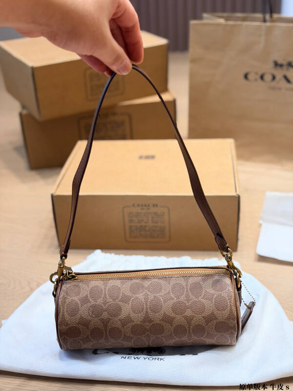 Coach Brown 25x18x10cm shoulder bag — 1:1 Replica