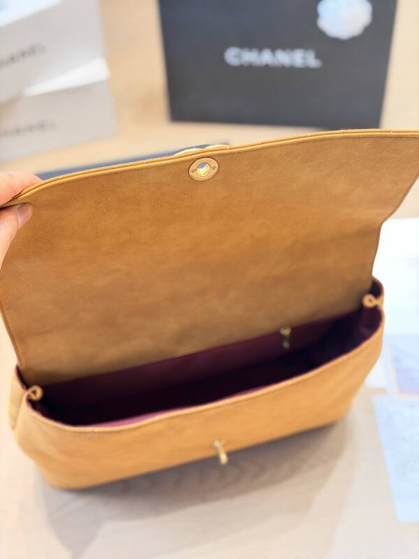 Chanel Coco Handle Tan suede shoulder — Top Quality Replica