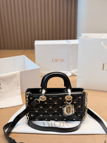 Dior Lady D-Joy Black shoulder Top Quality Replica