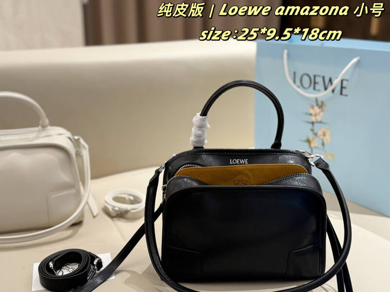 Loewe Amazona White Black 25*9.5*18cm crossbody — Top Quality Replica