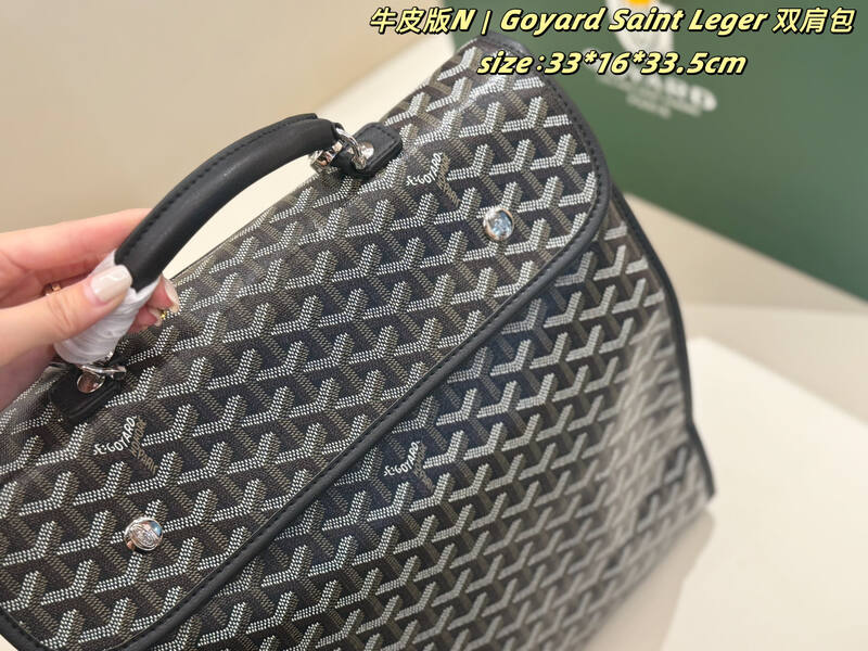 Goyard Saint Leger Black Canvas 33*16*33.5cm backpack — Premium Replica