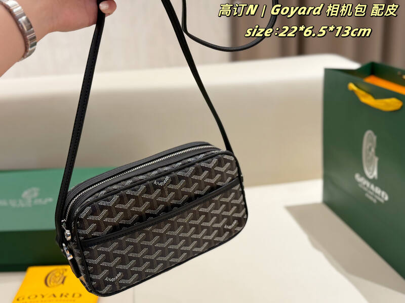 Goyard Black Canvas 22*6.5*13cm crossbody — 1:1 Replica