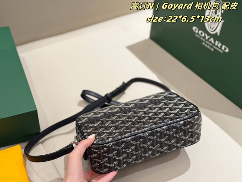 Goyard Black Canvas 22*6.5*13cm crossbody — 1:1 Replica