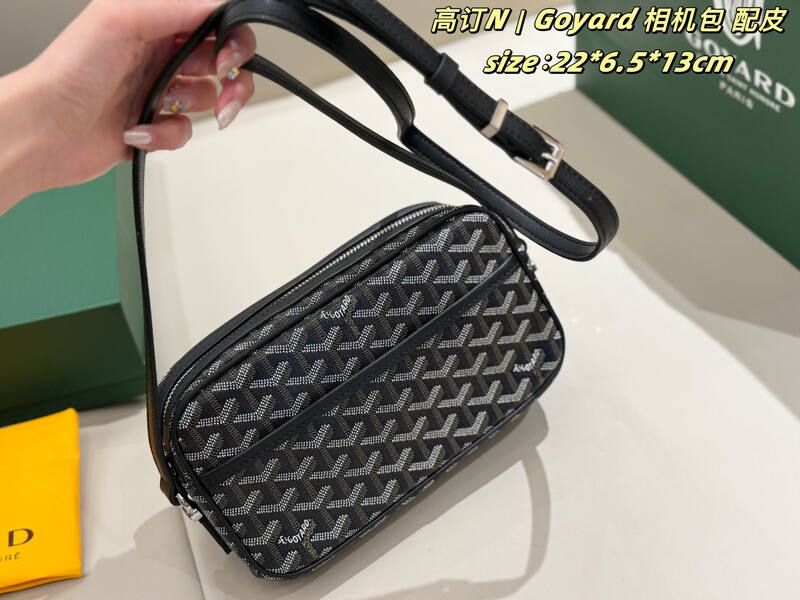 Goyard Black Canvas 22*6.5*13cm crossbody — 1:1 Replica