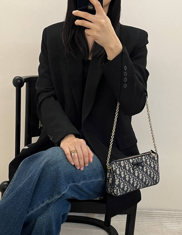 Dior Promenade Oblique Beige Black crossbody — Premium Replica