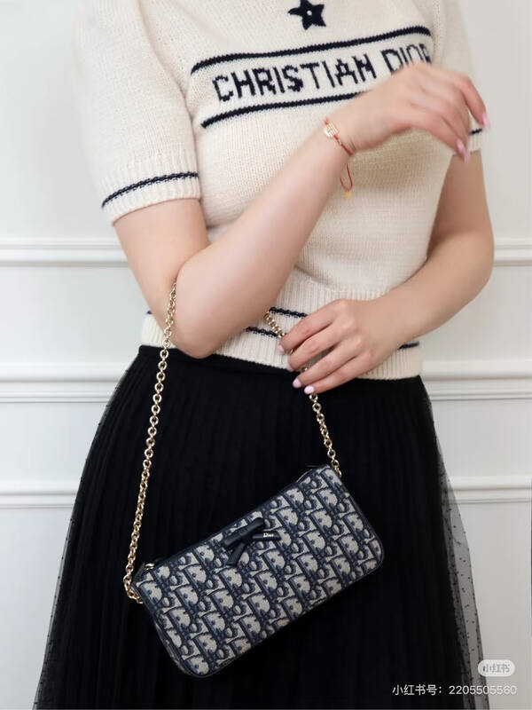 Dior Promenade Oblique Beige Black crossbody — Premium Replica