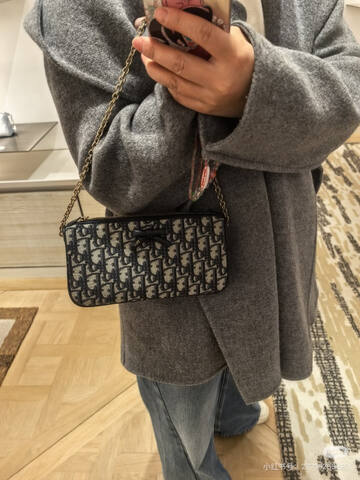 Dior Promenade Oblique Beige Black crossbody Premium Replica