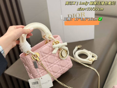 Dior Lady Pink 17x8 5x16cm crossbody Premium Replica