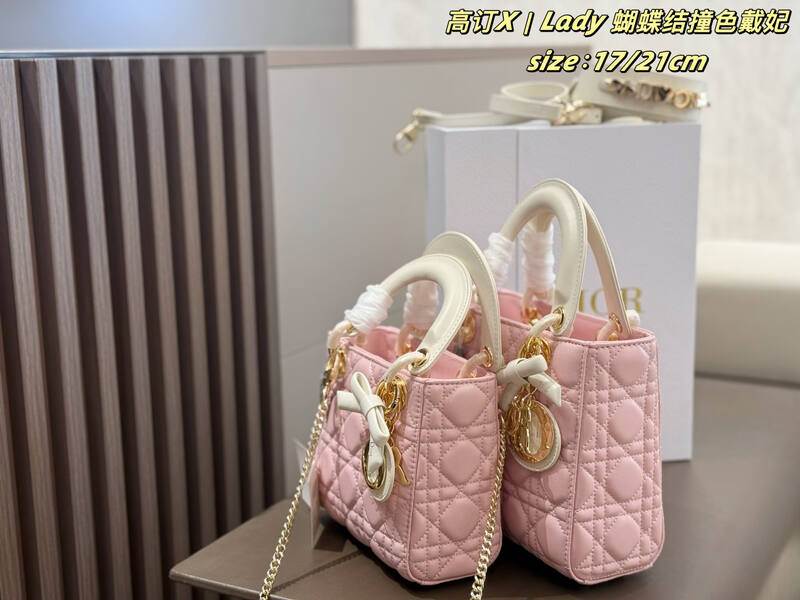 Dior Lady Pink 17x8 crossbody — Premium Replica