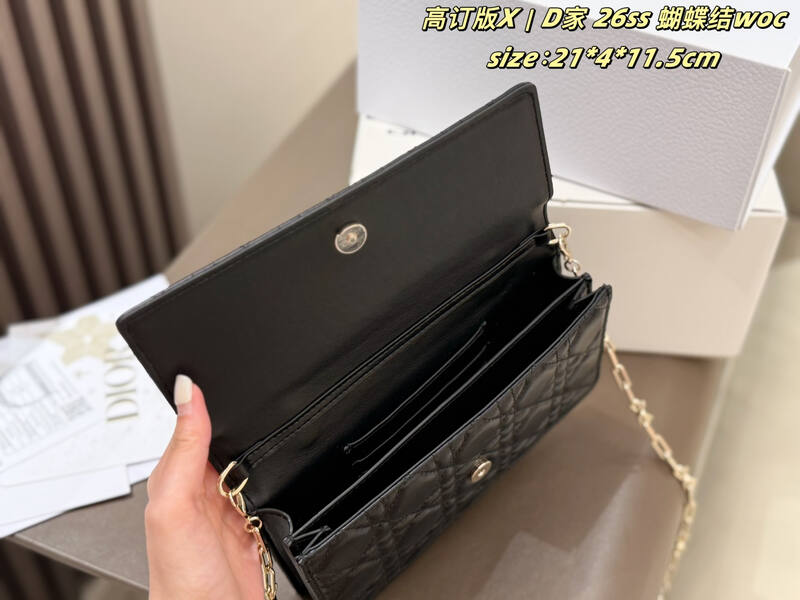 Dior WOC Black 21 4 11 crossbody — 1:1 Replica