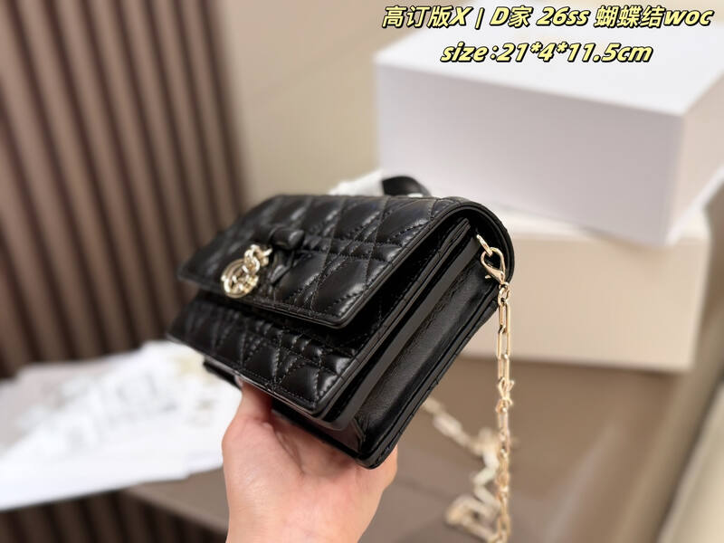 Dior WOC Black 21 4 11 crossbody — 1:1 Replica