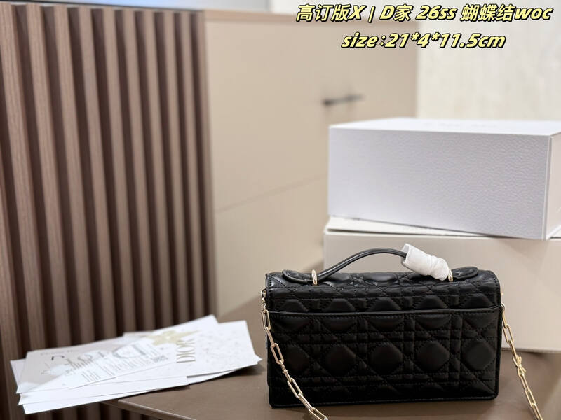 Dior WOC Black 21 4 11 crossbody — 1:1 Replica