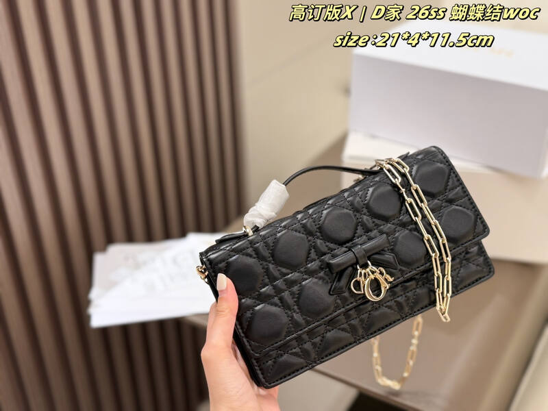 Dior WOC Black 21 4 11 crossbody — 1:1 Replica