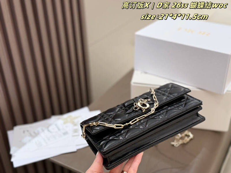 Dior WOC Black 21 4 11 crossbody — 1:1 Replica