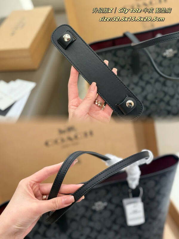 Coach City Black 38x28x15cm shoulder bag — Premium Replica