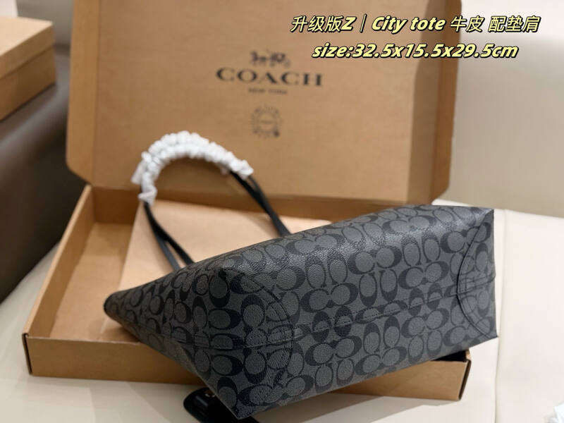 Coach City Black 38x28x15cm shoulder bag — Premium Replica