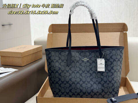 Coach City Black 38x28x15cm shoulder bag Premium Replica