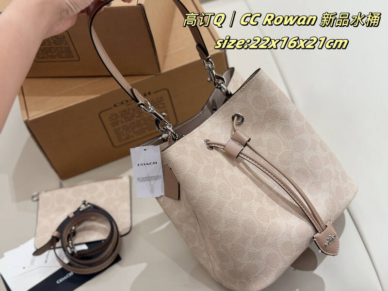 Coach Rowan Beige Signature Coated Canvas 22x16x21cm crossbody — AAA Quality Replica