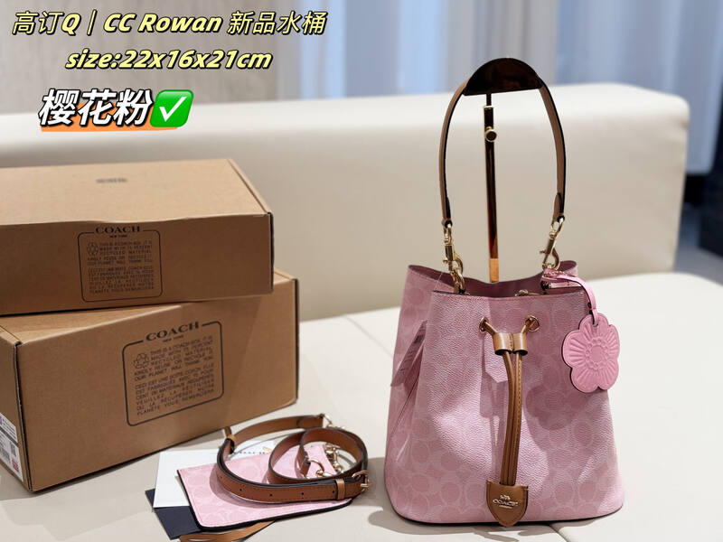 Coach Rowan Rainbow Signature Coated Canvas 22*16*21cm crossbody — Premium Replica