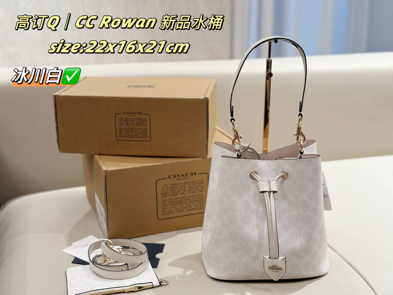 Coach Rowan Rainbow Signature Coated Canvas 22*16*21cm crossbody — Premium Replica