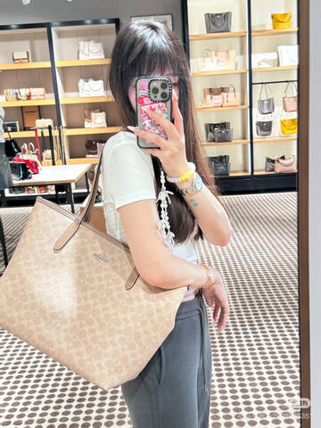 Coach City Beige 38x28x15cm shoulder bag AAA Quality Replica