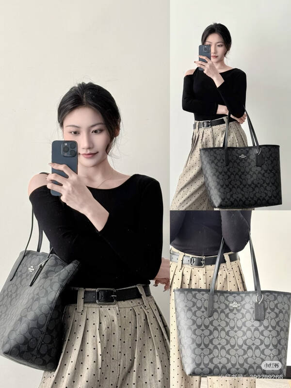 Coach City Beige 38x28x15cm shoulder bag — AAA Quality Replica