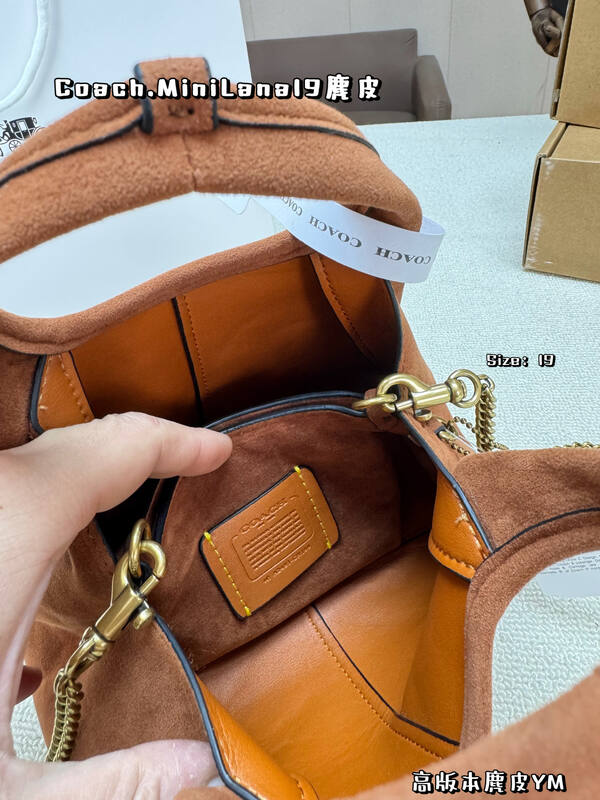 Coach Lana Brown suede crossbody — 1:1 Replica