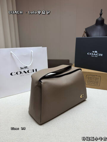 Coach Lola Elephant gray grained calfskin 29cm shoulder Top Quality Replica