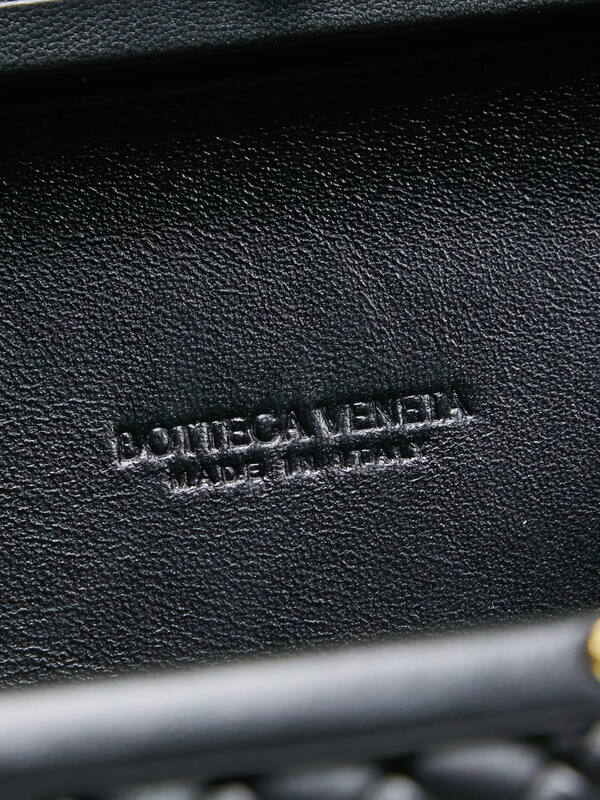 Bottega Veneta Knot Black Intrecciato leather evening — AAA Quality Replica