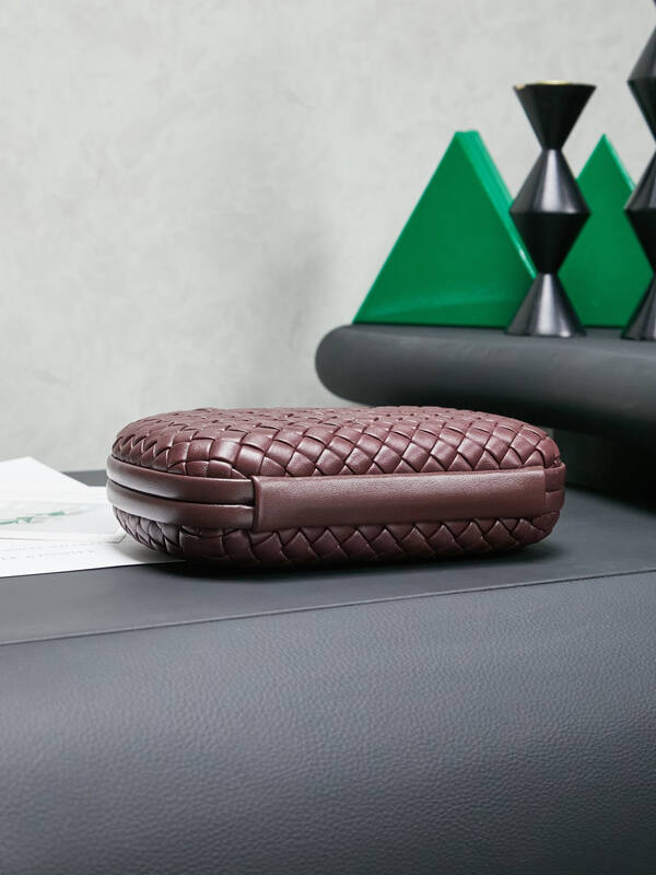 Bottega Veneta Knot Burgundy Intrecciato Leather clutch — Top Quality Replica