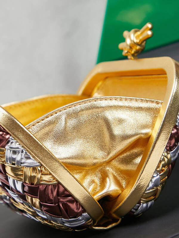 Bottega Veneta Gold shoulder bag — Premium Replica