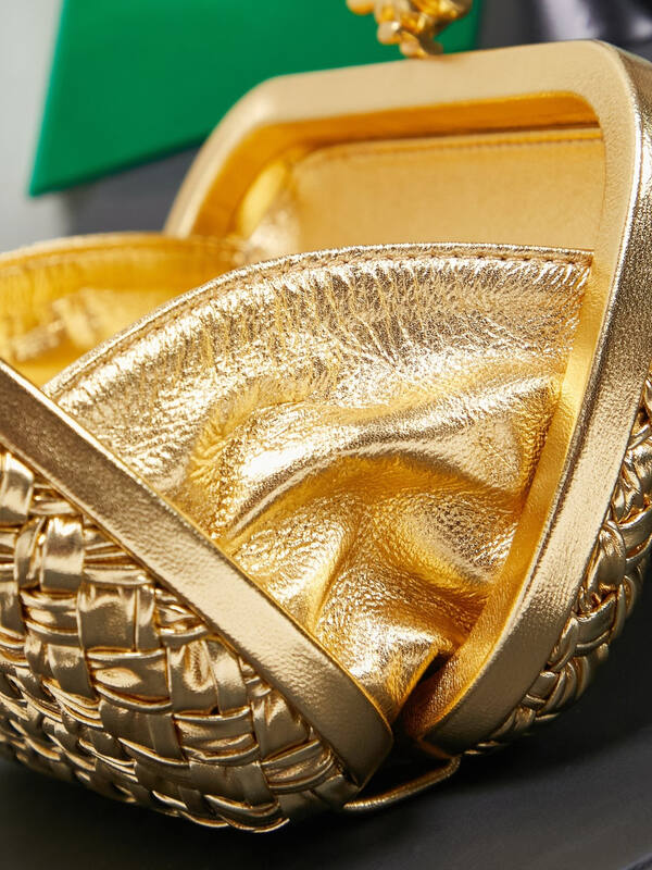 Bottega Veneta Gold shoulder bag — Premium Replica